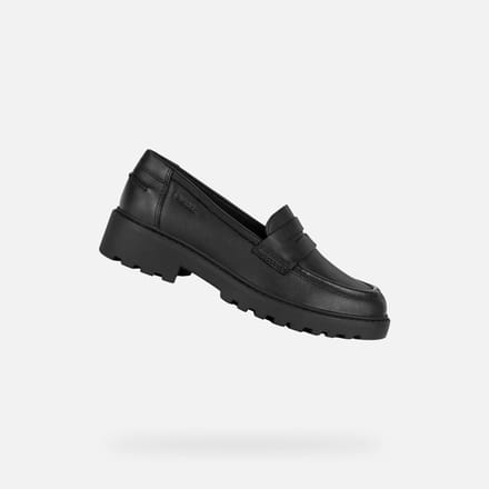 GEOX CASEY MEISJES Veterschoenen - ZWART