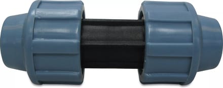 Unidelta Koppeling PP 16 mm knel 16bar zwart/blauw DVGW/KIWA/WRAS