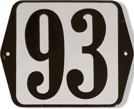 Huisnummer standaard nummer 93