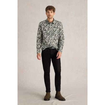 White Stuff Hawthorn Bird Printed Shirt Black Multi Größe: M | Casual hemden Outlet | Herren | Schwarz