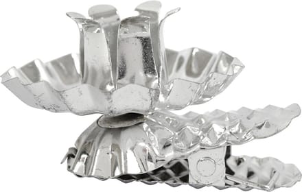 Creativ Company metalen kaarsenhouder klem zilver 40 mm 8 stuks kerstboom.