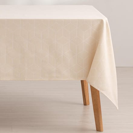 Tafelkleed, vlekbestendig, geometrisch, Line Crudo, 140 x 200 cm | Vuilafstotend