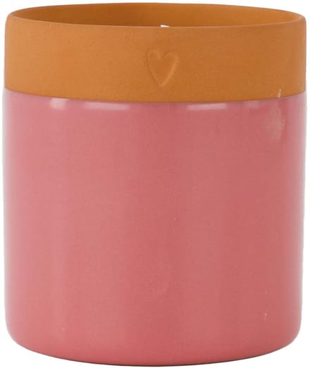 Zusss Geurkaars Terracotta Hartje Terracotta / Paraffine Dark Pink