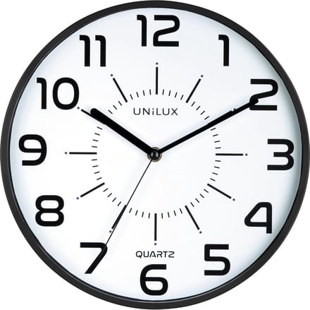 Unilux Pop wandklok, diameter 30 cm, zwart 10 stuks