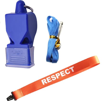 ABCDarts - Scheidsrechtersfluit Classic CMG - Met Polsband en Halskoord - Blauw