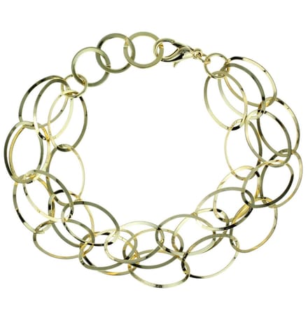 Behave - armband goudkleur ringen - moderne look - nikkelvrij