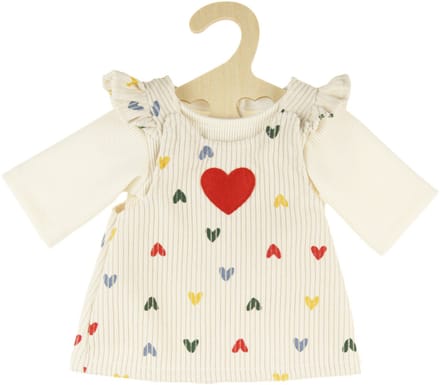 Heless poppenjurk hart confetti - poppenkleding 35-45cm.