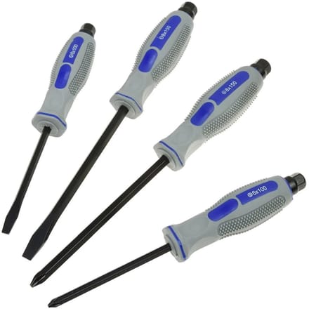 GEKO Schroevendraaierset - CrV Staal - Magnetische Punt - 4-delig