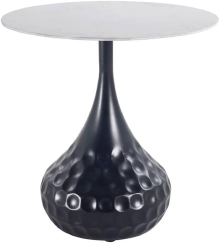 PTMD Bijzettafel Anna - 44x44x50 cm - Metaal - Wit