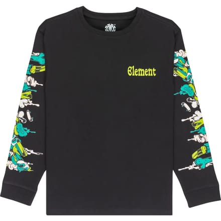 Element Rolling Dead T-shirt Met Lange Mouwen Zwart 14 Years Jongen