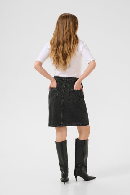 Denim rok KAcarly A-shape black