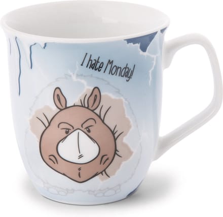 Nici Mok Stone Age Friends I Hate Monday 410 Ml Porselein Blauw