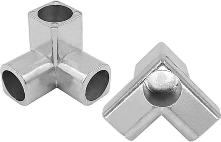 Frame Connectoren - Hoekstukken PVC - Bouw Constructies - Aluminium Legering - 10 Stuks 16mm - Grijs