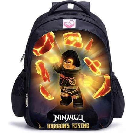 Lego Ninjago Seizoen 5 Cartoon Print Zwarte Rugzak black - medium