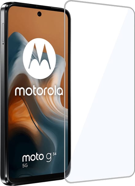 Geschikt voor Motorola Moto G34 - Screenprotector - Beschermglas - GuardCover