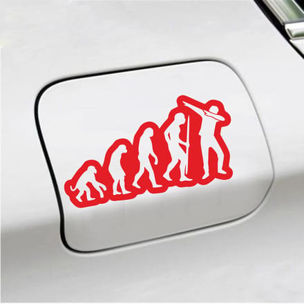 Bumpersticker - Dab - 7,7 X 14,8 - Rood