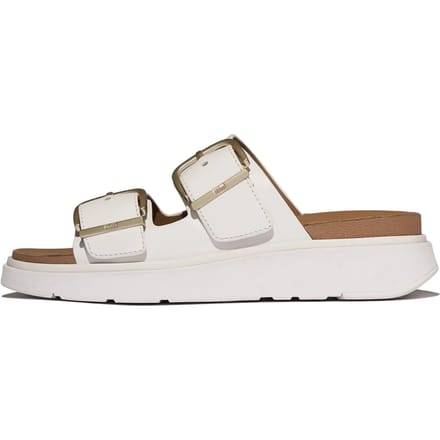 FitFlop FitFlop Gen-FF Buckle Two-Bar Leather Slides WIT - Maat 41