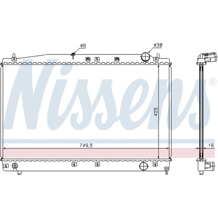 Radiator, motorkoeling NISSENS 64654A