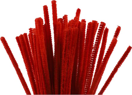 CC Chenilledraad 6 mm Rood 50 stuks