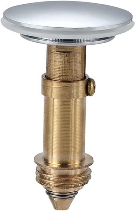 Gootsteenstop Drukknop - Afvoerstop Messing - Waterdicht Afsluiten - Stabiele Messing Constructie - 36 mm - Messing