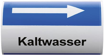 Flamco Markeringsticker koudwater PE blauw, F55165