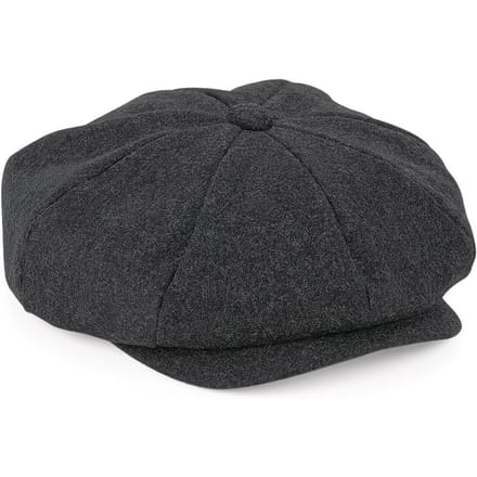 Beechfield Unisex Volwassenen Melton Wool Baker Boy Cap (Houtskool mergel)