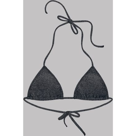 Mikuta The Black Sparkly Triangle Bikini Top Taglia: L | Bikini Outlet | Donna | Nero
