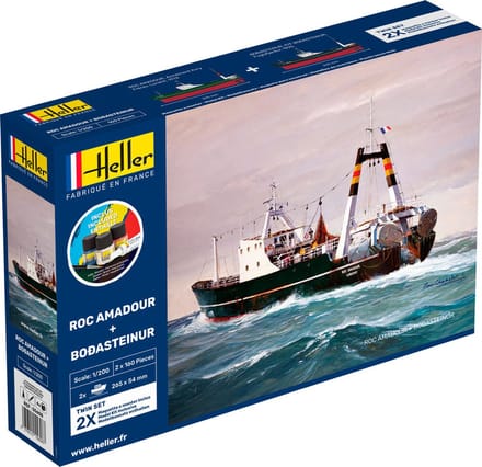 Heller Modelbouwpakket Schepen - 55608 ROC Amadour + Bodasteinur Ships - Twinset - Starter Kit Plastic - 1:200 - Modelbouw