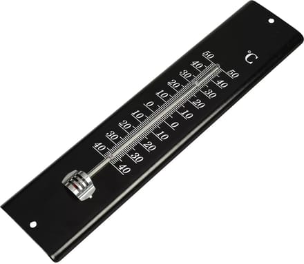 Benson Thermometer - metaal - zwart - 30 cm - binnen/buiten