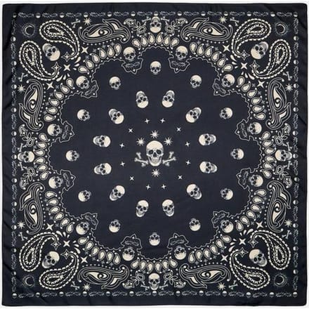 Stradivarius Sjaal met doodshoofdprint  Zwart OS