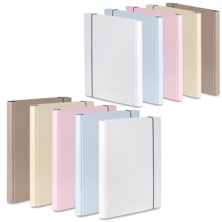 Set van 10 A4 Mapjes met Elastiek - Pastel Kleuren