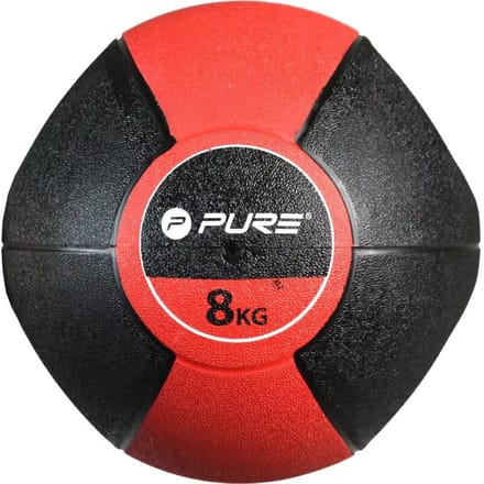 Pure2Improve - Medicine ball - Medicijn bal met handvatten - 8 kg - Rood