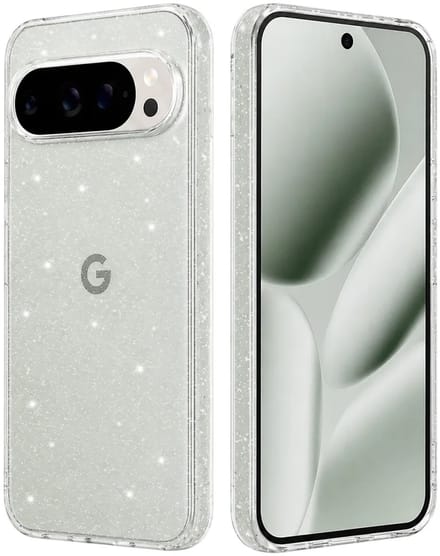 Hoesje geschikt voor Google Pixel 10 Pro XL - Techsuit Sparkle Skin Glitter Silicone Back Cover - Transparant