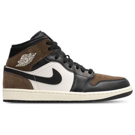 Jordan Aj1 Mid Sneakers Heren - Zwart - Maat 42 - Leer, Synthetisch