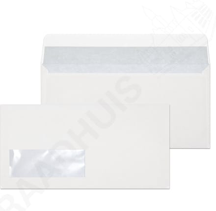 Raadhuis dienstenvelop - 110x220mm - DL (EA5/6) - venster links - gegomd - wit - 500 stuks - RD-202020