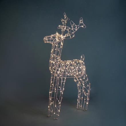 Bianchidino – Rendier Kerst LED – 75 cm – Rattan/wilg – Koperkleurig