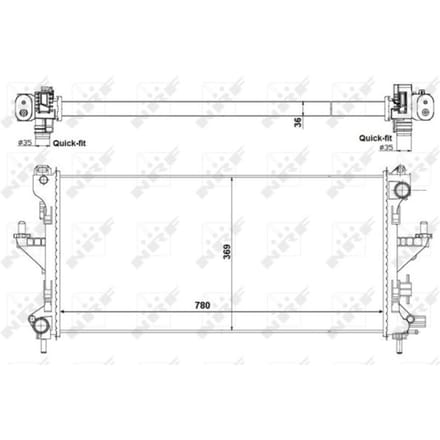 Radiator, motorkoeling NRF 53199