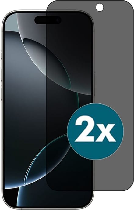Privacy Screenprotectors Geschikt voor iPhone 16 Pro screenprotector Privacy - 2 Stuks - Arara tempered glass van - gehard glas
