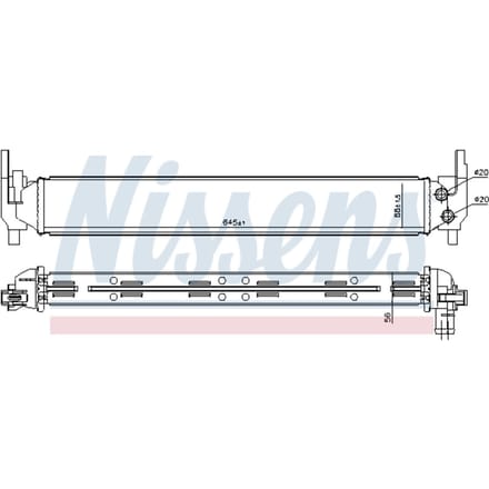 Lage-temperatuurRadiator, laadluchtRadiator NISSENS 65331