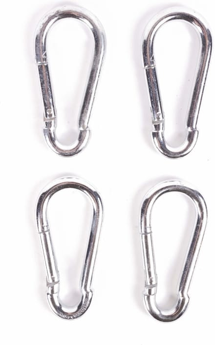 Benson Set karabijnhaken - Ø 10 x 100 mm - zilver - 4 stuks