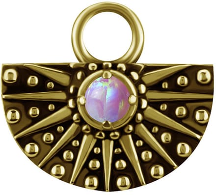 Crazy Needles CoCr NF - Charms - Azuur - Roze Opaal - Goud - D-088