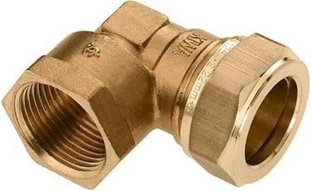Bonfix knelkoppeling - knie - binnendraad - 1/2 x 18mm - Messing