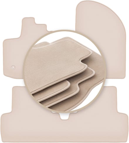 PREMIUM beige vloermatten voor: Dacia Lodgy minivan 2012-