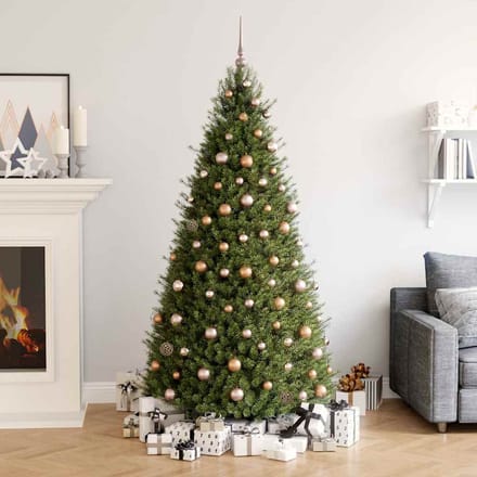 vidaXL - 60-delige - Kerstballenset - met - piek - en - 150 - LED's - roségoud