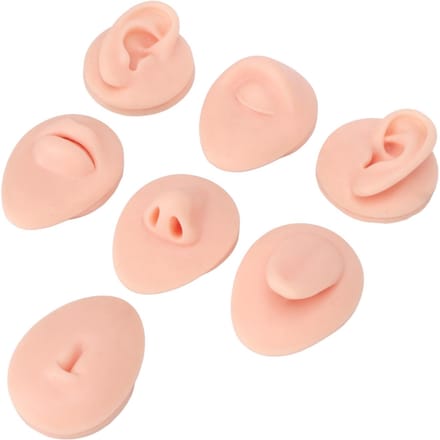 Modèle de Corps de Piercing en Silicone Silicone Souple Oreille Bouche Nez Œil Langue Nombril Modèle avec Présentoir
