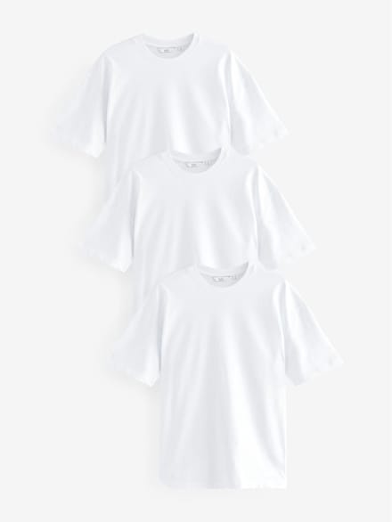 Next - Heren - T-shirt met relaxte pasvorm - Wit