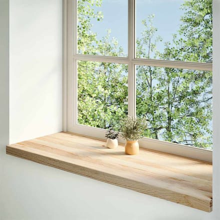 vidaXL - Vensterbanken - 2 - st - onbehandeld - 100x40x2 - cm - massief - eikenhout