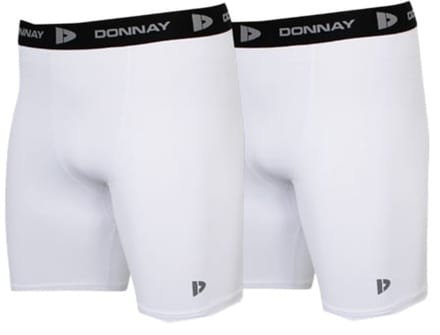 2-Pack Donnay - Compressie Short - Thermo/Sportshort (15cm) - Heren - White (001) - maat M