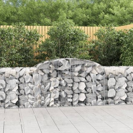 vidaXL - Schanskorven - 20 - st - gewelfd - 300x50x80/100 - cm - ijzer