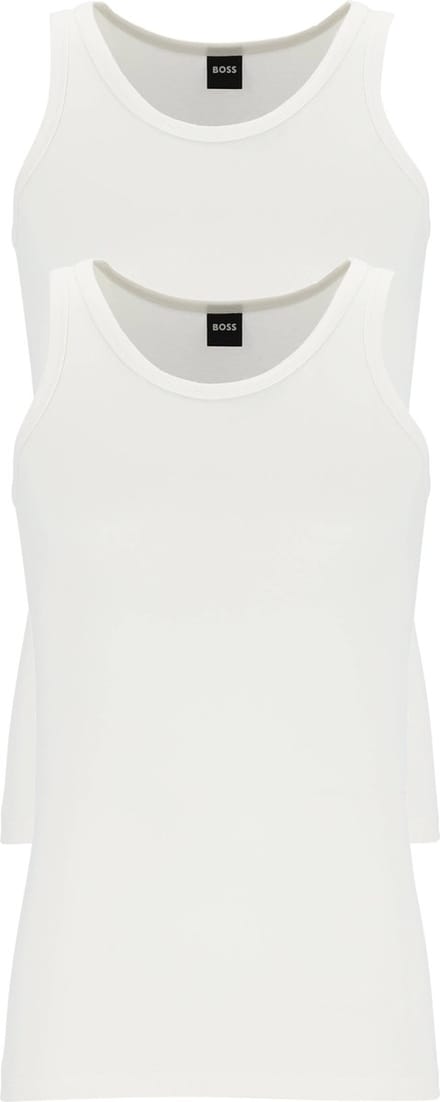 HUGO BOSS Modern stretch tanktops slim fit (2-pack) - heren singlets O-hals - wit